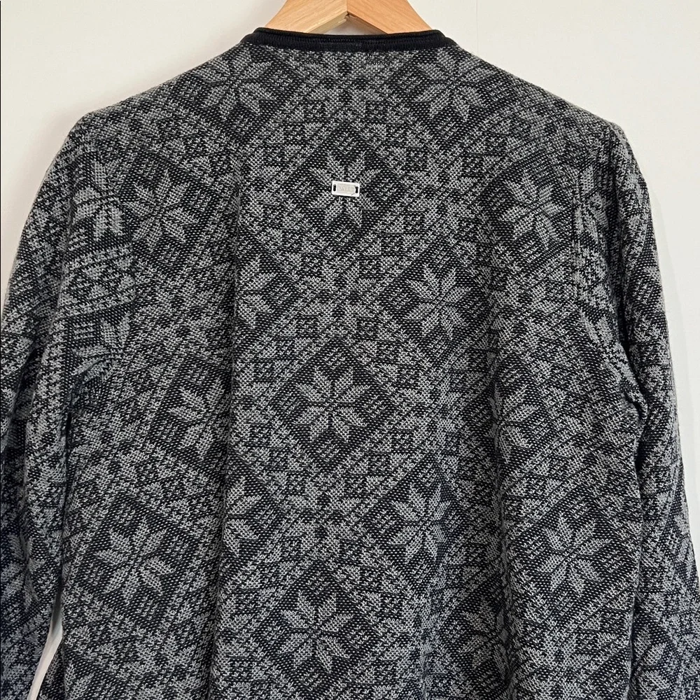 Dale of Norway Flora Jacket Sweater Wool Open Cardigan in Gray/Black Size Large - Picture 11 of 14